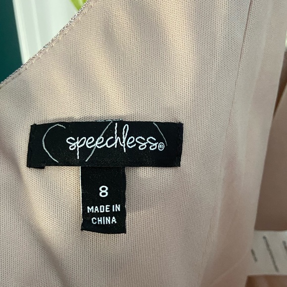 David’s Bridal Pink Sparkly Mini Dress - Picture 5 of 7